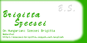 brigitta szecsei business card